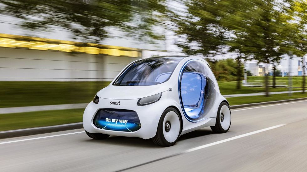 Prvi Daimlerjev avto brez volana in stopalk