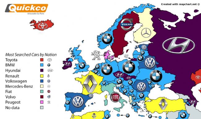 Toyota najbolj guglana znamka v 74 državah sveta