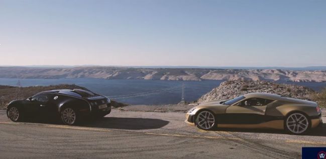 Concept One in Veyron na Jadranski magistrali