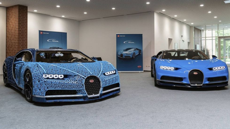 Lego Bugatti celo pelje