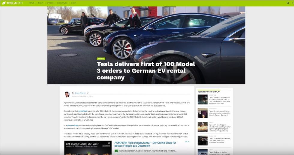 Tesla 3, nočna mora za nemško rent-a-car podjetje