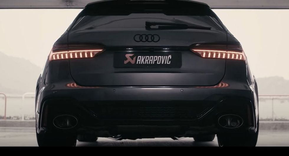 Audi RS6 Avant z Akrapovičevim izpuhom na Grobniku