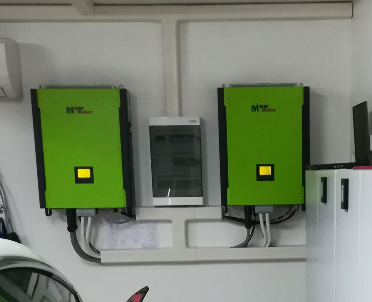 Domače elektrarne na strehi za avto in palični mešalnik