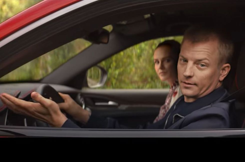 Kimi Räikkönen v prenovljeni Alfi Stelvio Quadrifoglio