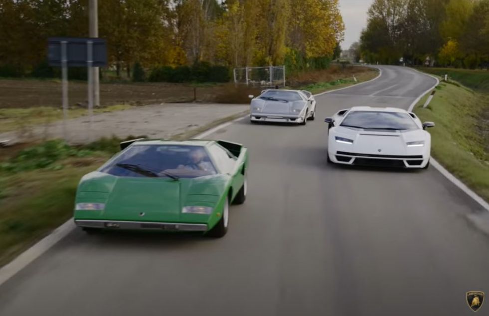 Lamborghini Countach prvič na cesti
