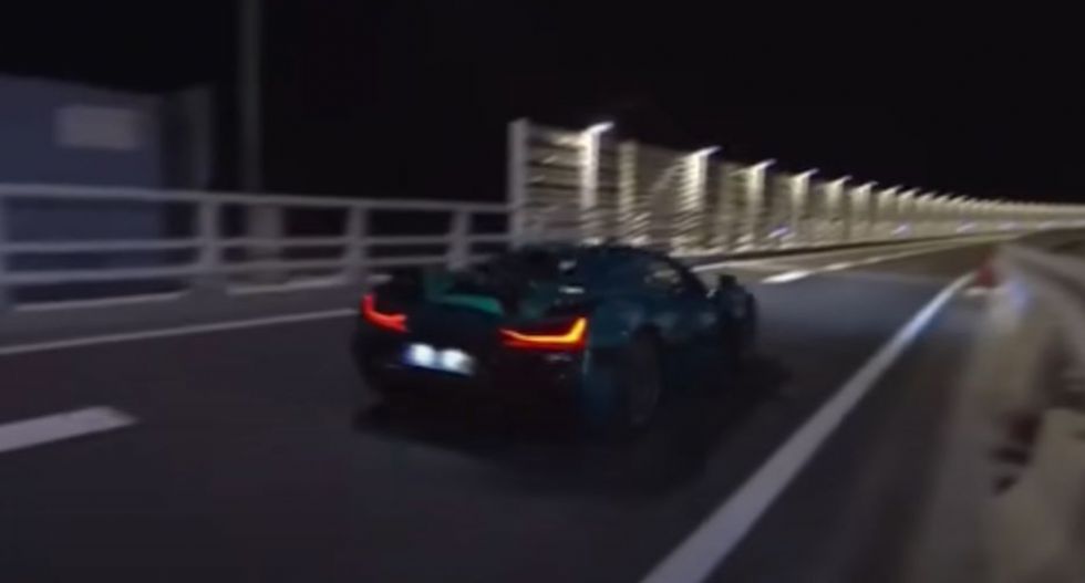 Rimac Nevera kot prvi avto na novem mostu