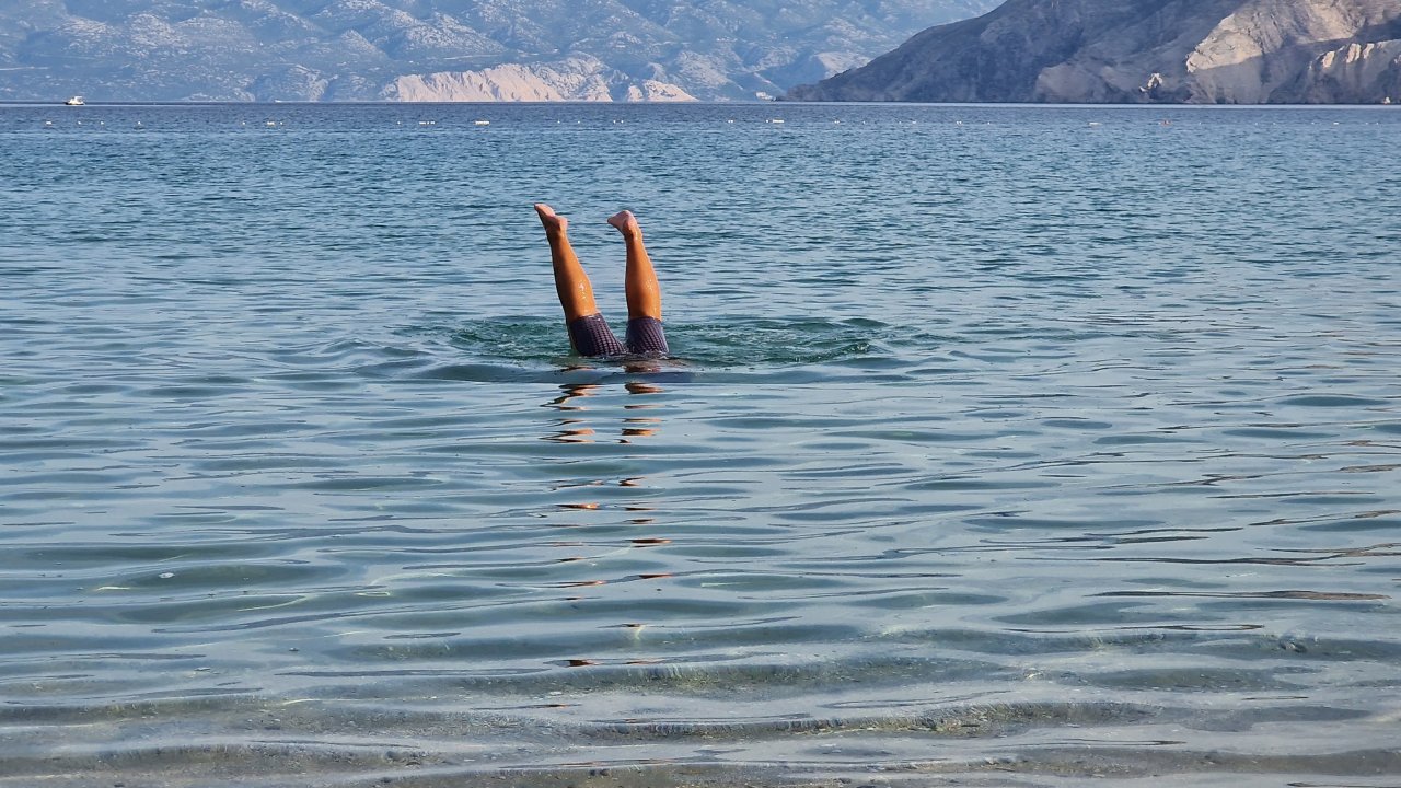 8. oktober - zrak 29°, voda 22°, jesenski prehlad in čiščenje sinusov.